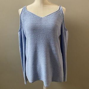 Cold shoulder tunic lightweight sweater